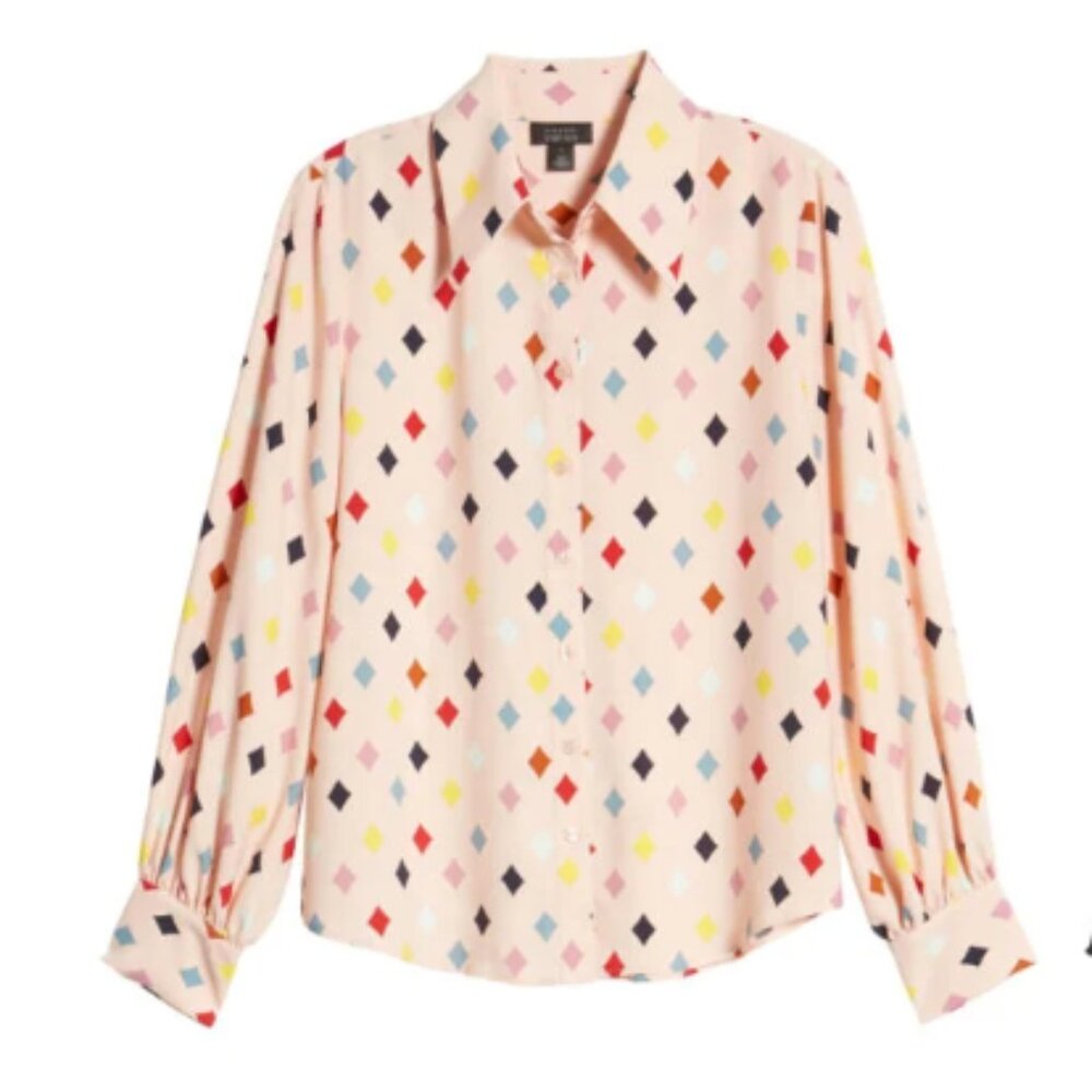 Halogen x Atlantic-Pacific Puff Sleeve Button-Up Shirt